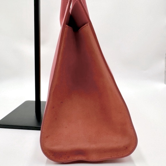 Auth Jimmy Choo Large Pink Leather Suede Sides 2way Riley Tote Crossbody Bag - Picture 4 of 16